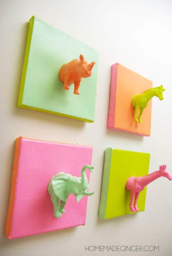 How to make plastic animal  Canvas Art