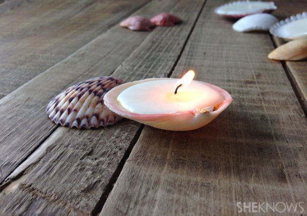 How to make  oceanic seashells candleholders 