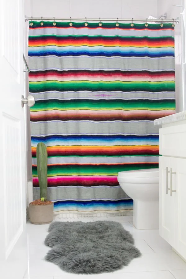 How to make  Serape Shower Curtains 