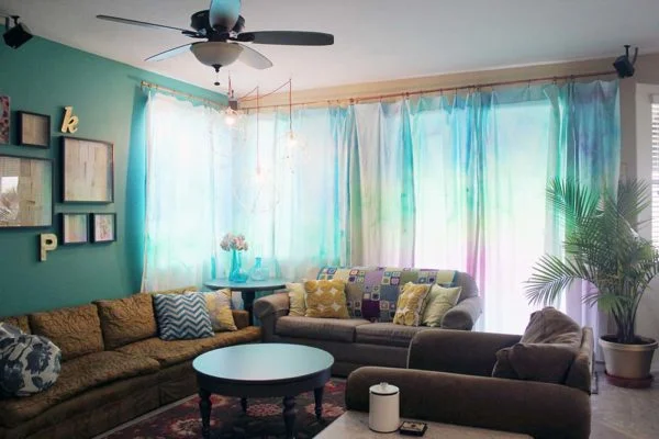 How to make  Watercolor Curtains 