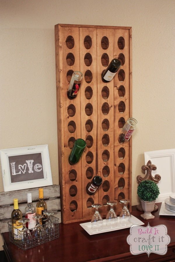 How to make a #DIY Wine Riddling Rack #homedecor
