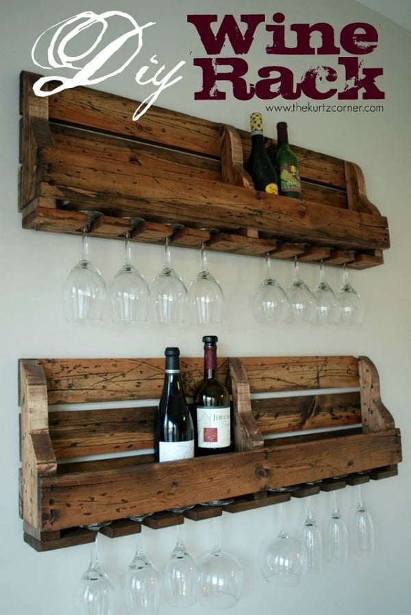 How to make a Rustic #DIY Wine Rack #homedecor