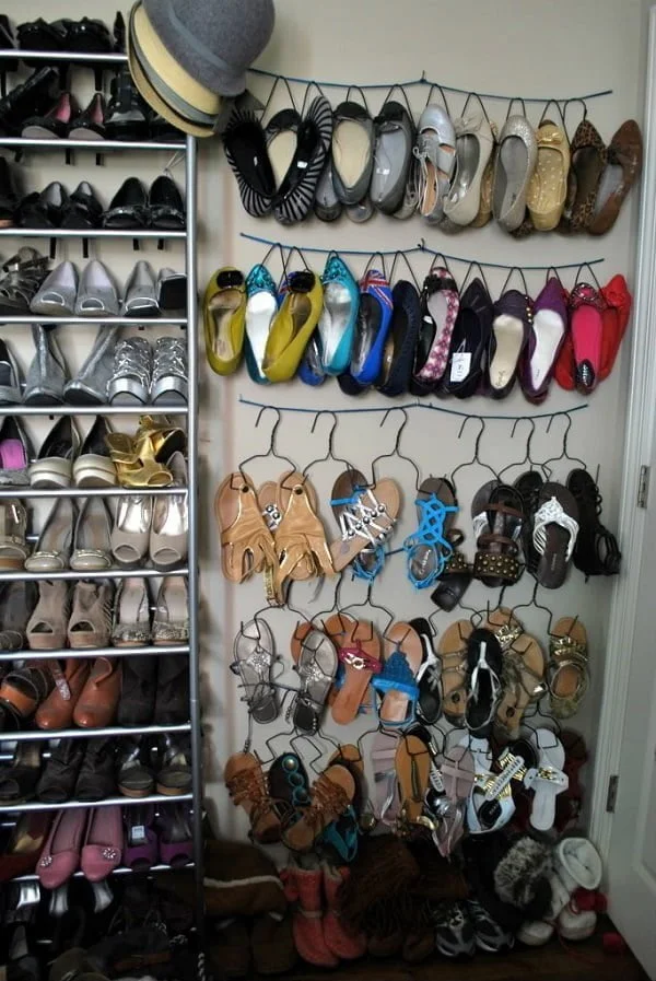 Shoe Storage on a String