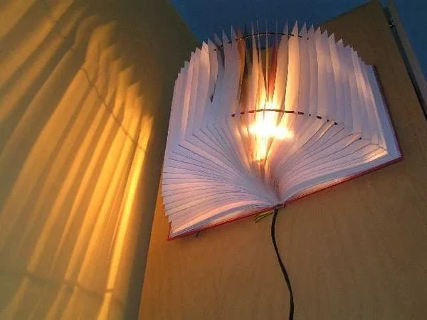 How to make a recycled book  lampshade 