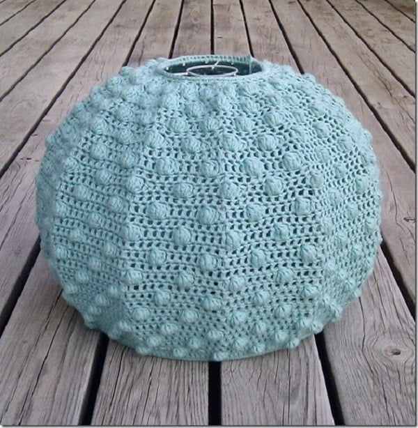 How to make a vivid crochet  lampshade 