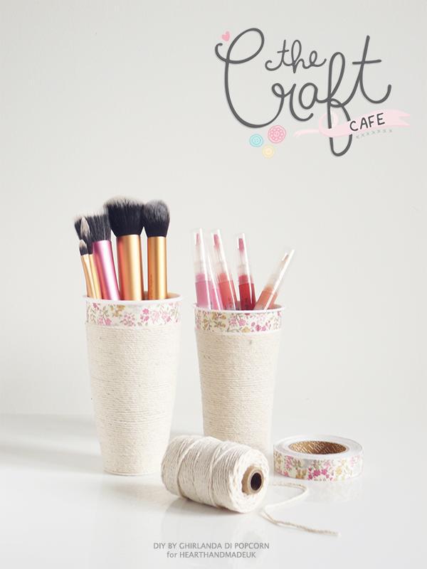 How to make a dreamy DIY cup makeup organizer  