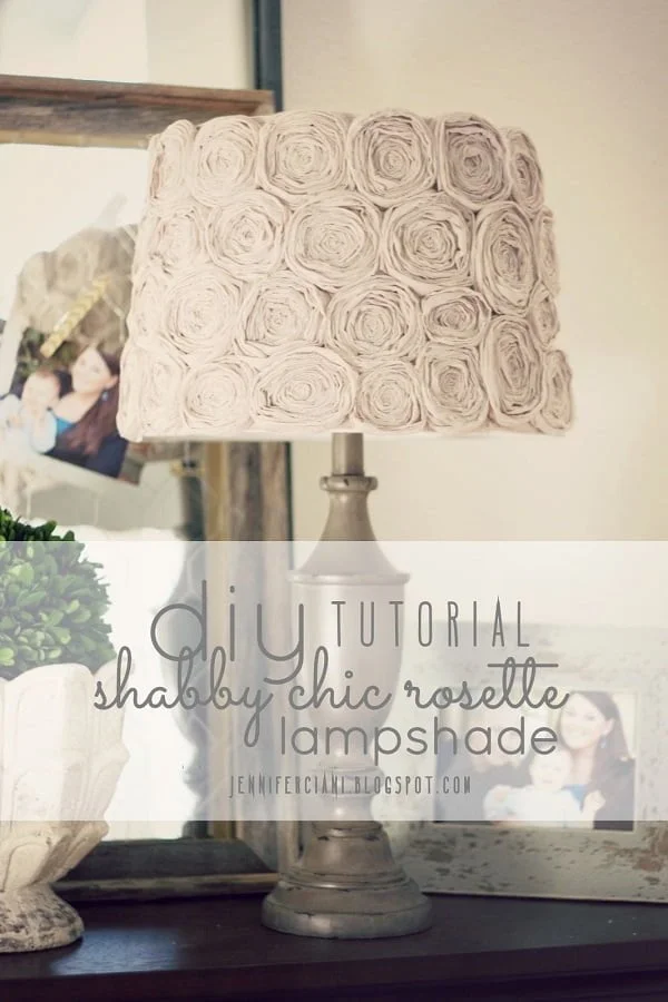 How to make a shabby chic rosette  lampshade 