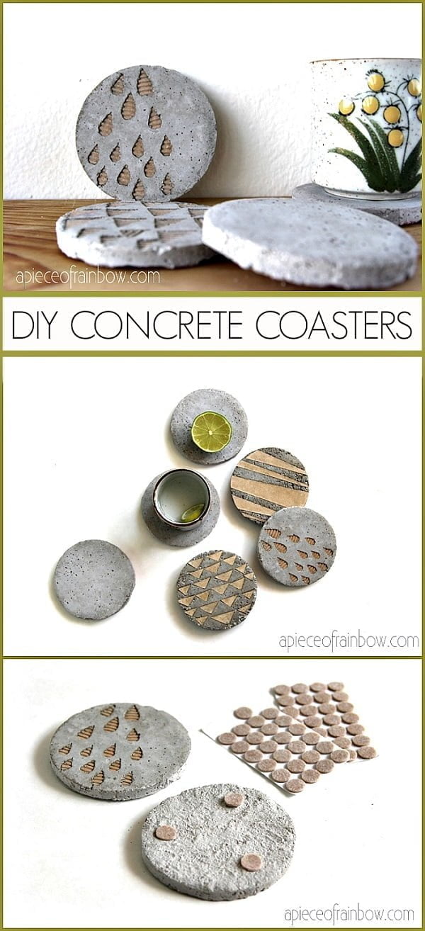 How to make  concrete coasters 