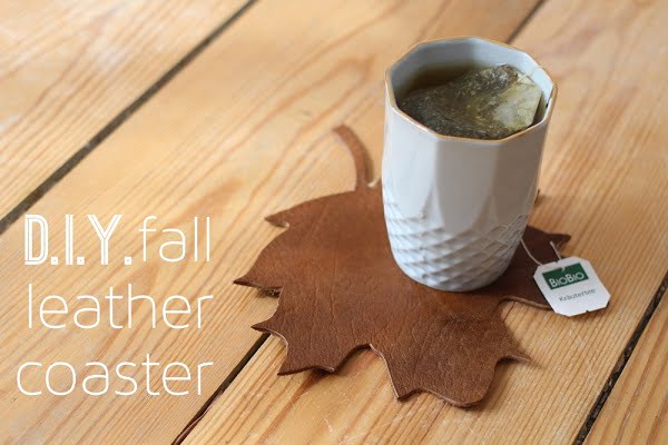 How to make  fall leather coasters 