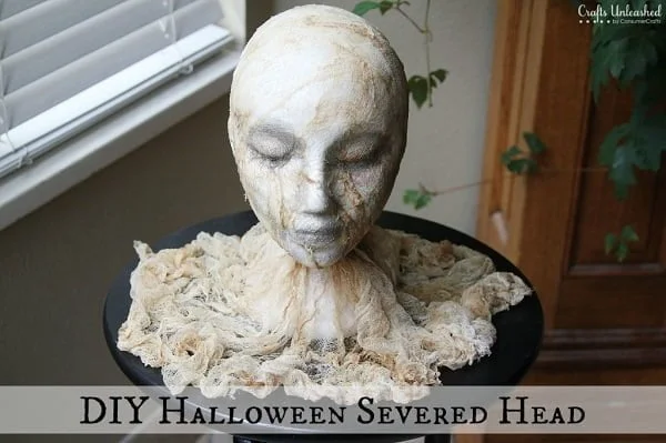 How to make a  Halloween head prop 