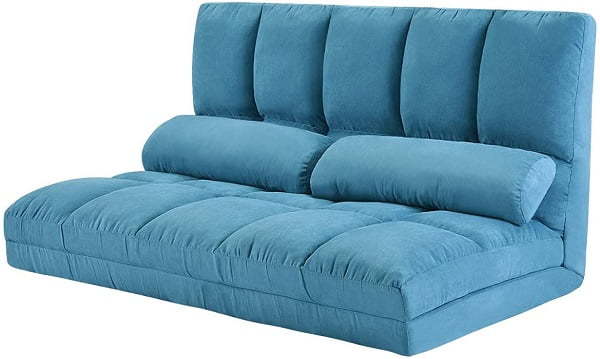 adjustable floor sofa suede