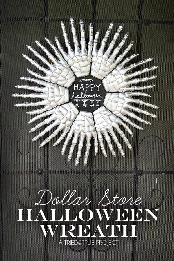 How to make a  skeleton hands  wreath 