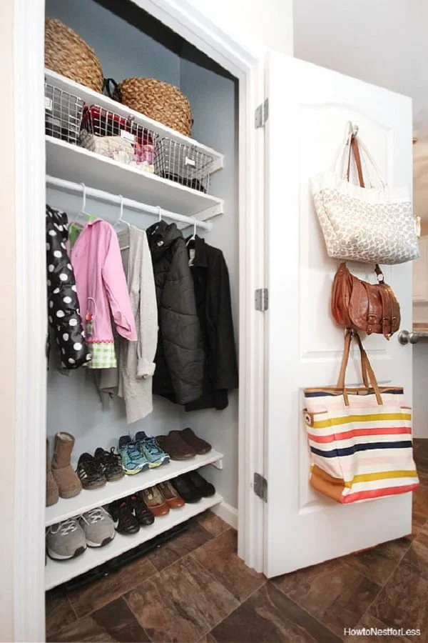 How to make a  coat closet makeover  