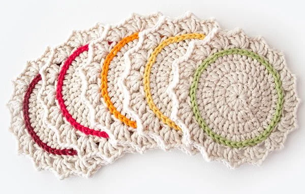 How to make crochet coasters