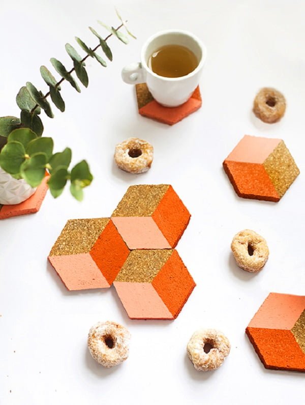 How to make  geometric coasters 