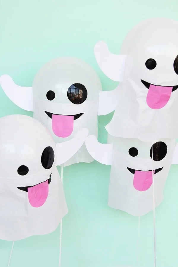 How to make  emoji ghost balloons 