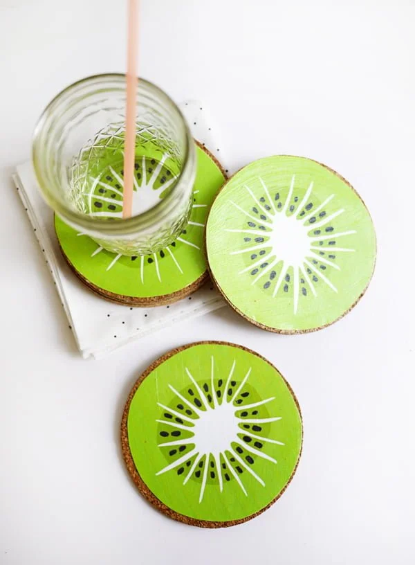 How to make printable kiwi coasters