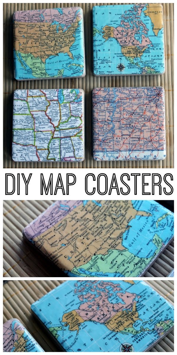 How to make  map coasters 