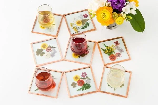 How to make pressed flower coasters