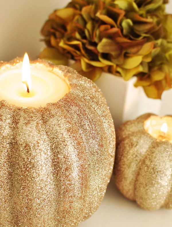 How to make  pumpkin candle holders 