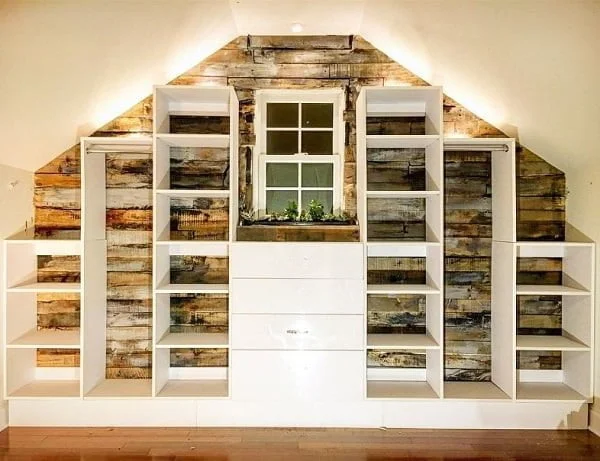 How to build a  slanted ceiling closet  