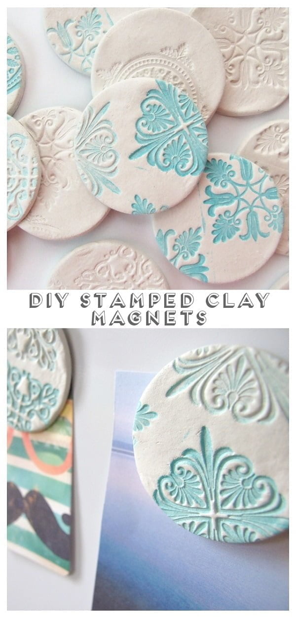 How to make  stamped clay coasters 