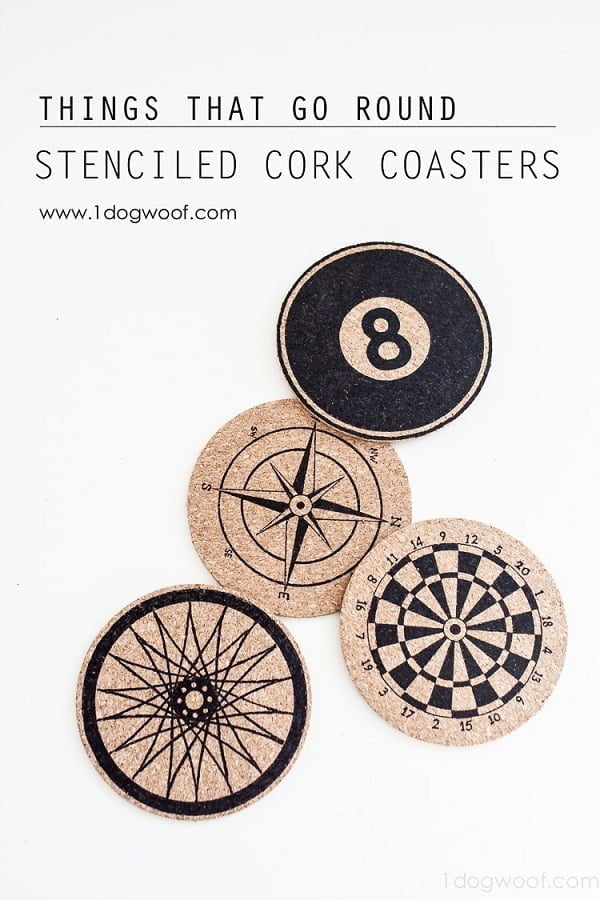 How to make  stenciled cork coasters 