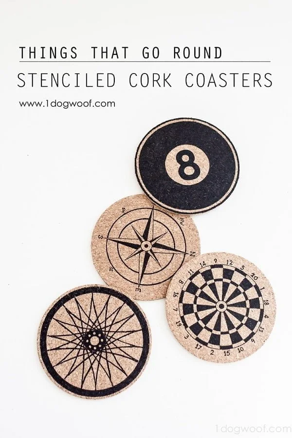 How to make stenciled cork coasters