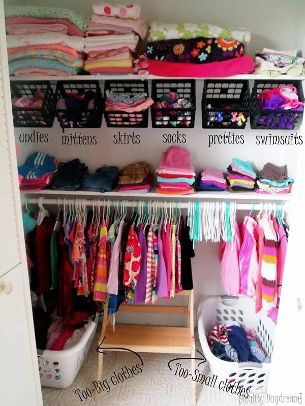 How to make  closet under the shelf storage 