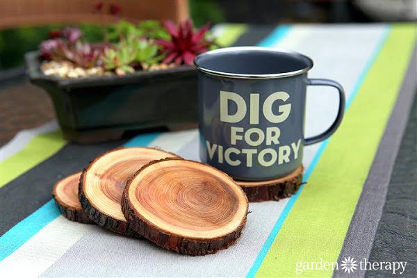 How to make  wood slice coasters 