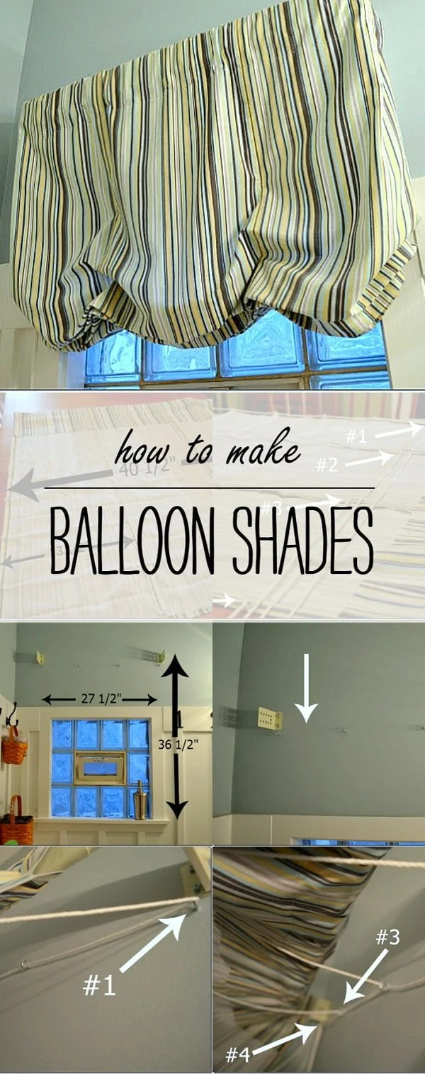 How to make  balloon Roman shades 
