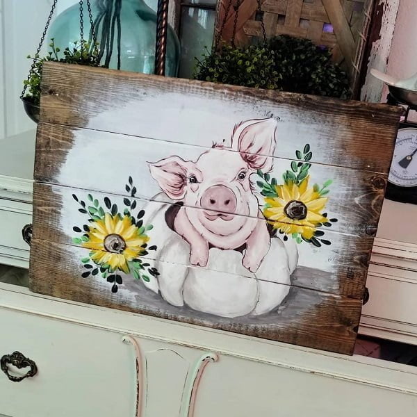 Kitchen pallet art decor ideas  