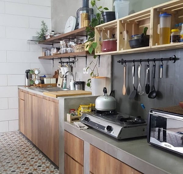 20 Best Rustic Kitchen Cabinet Ideas, Wooden Crates As Kitchen Shelves