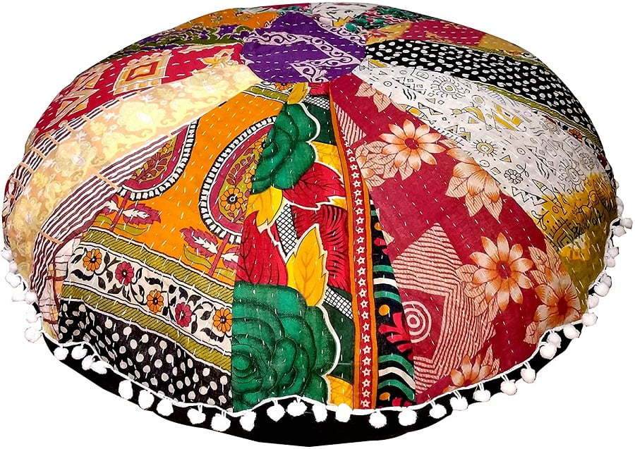 patchwork floor pillow