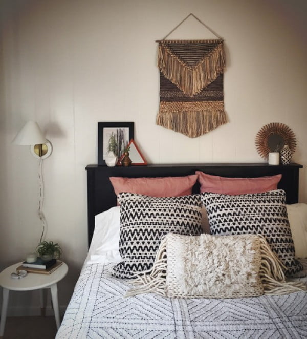 Macrame Covers Boho Bedroom 