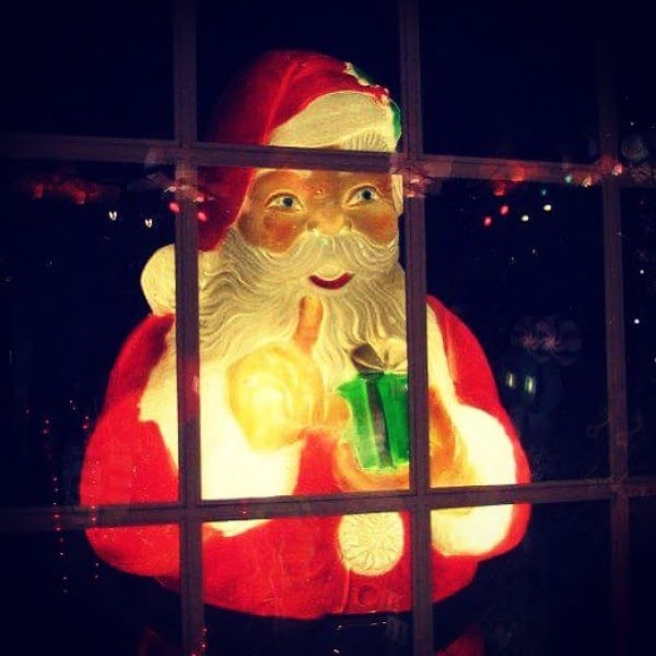 Light Up Santa  Window Decoration 