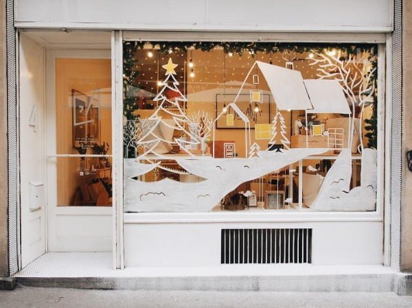 Winter Scene  Window Decoration 