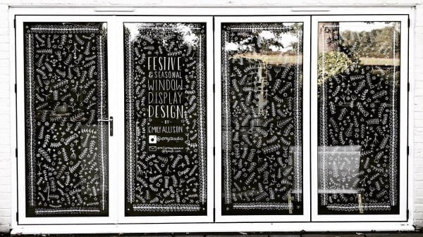 Chalkboard  window decoration 