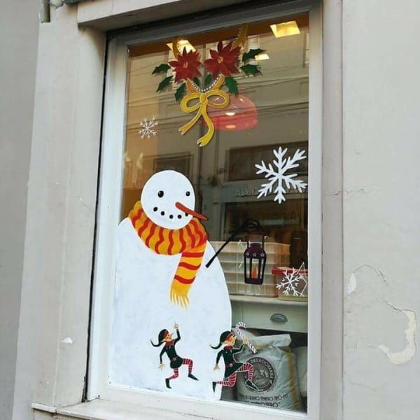 Snowman  window decoration 