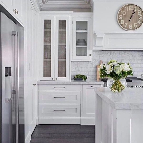 Coastal kitchen shaker cabinets #homedecor