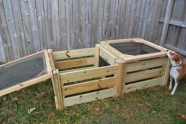 How to build a  2 part compost bin 