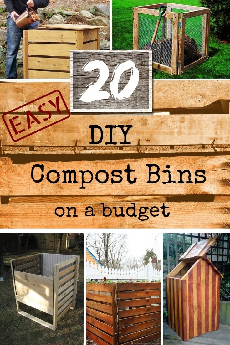 These are some great DIY compost bin ideas for the garden and backyard for anyone looking to start composting. Great list! #DIY #gardening