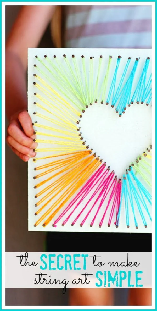 How to make heart shaped string art
