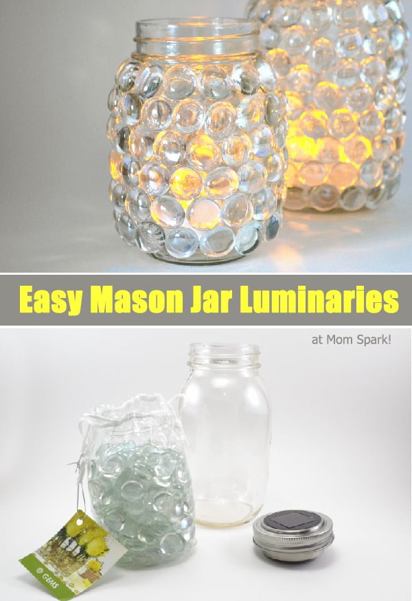 How to make  mason jar luminaries 