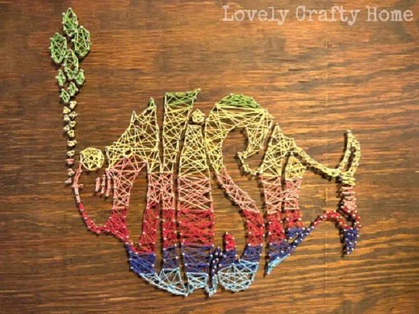 How to make fish string art