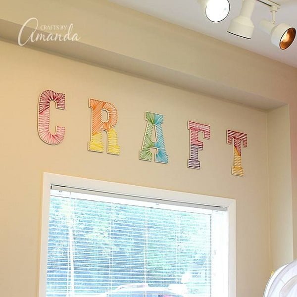 How to make wall letter string art