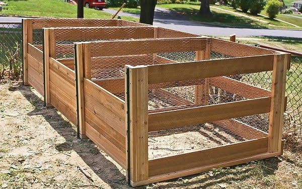 How to build a  3 part compost bin 