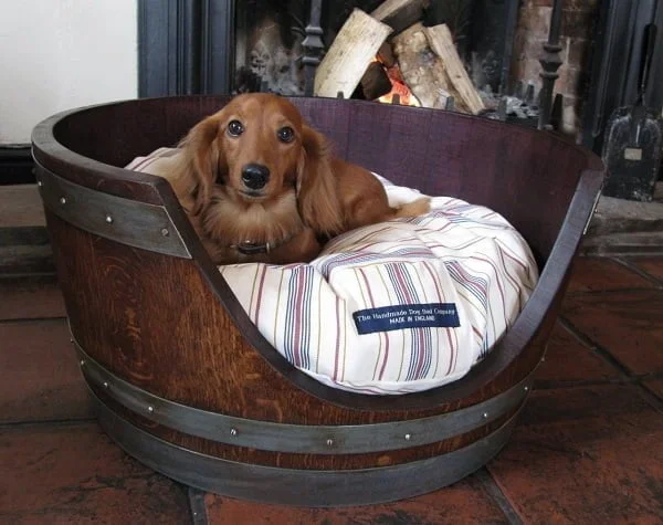  Dog Bed from a Wine Barrel