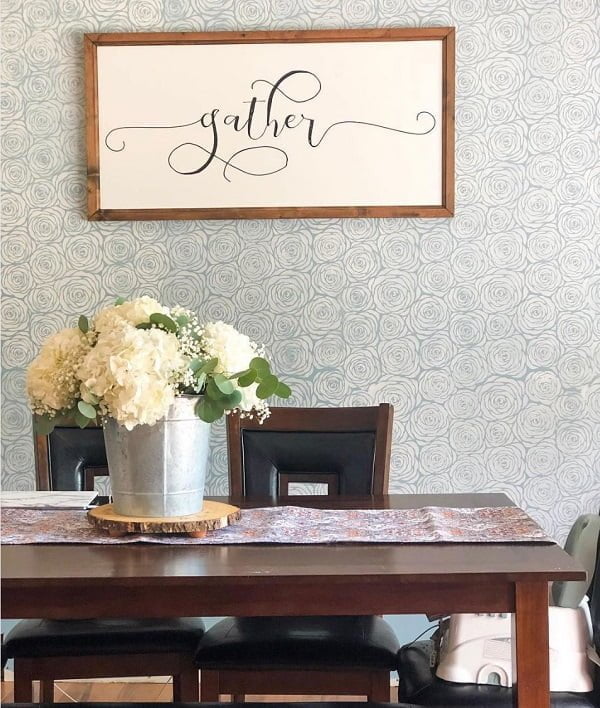 Farmhouse sign dining room wall decor #homedecor