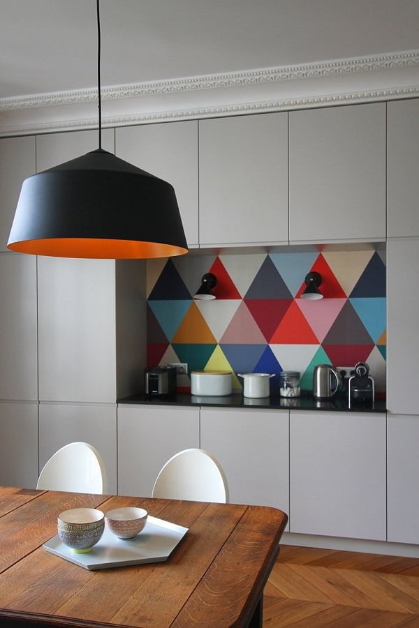 Geometric kitchen wall art idea #homedecor